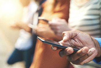 People on phones