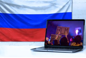 Black Lives Matter; Russian Flag