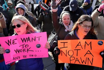 Union Organizers In Washington, D.C. Hold Rallies Calling For End To Government Shutdown