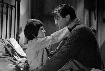 Mary Badham and Gregory Peck in 