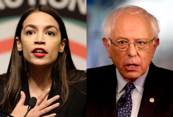 Rep. Alexandria Ocasio-Cortez (D-NY); Sen. Bernie Sanders (I-VT)