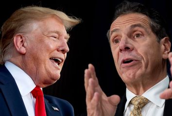 President Donald Trump; New York Governor Andrew Cuomo