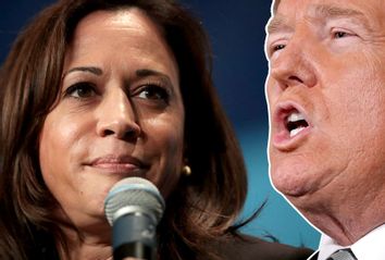 Sen. Kamala Harris (D-CA); President Donald Trump