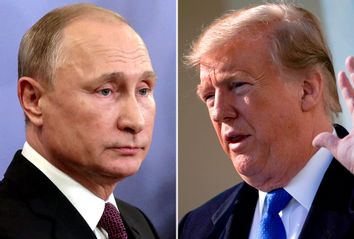 Russian President Vladimir Putin; President Donald Trump