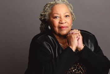 Toni Morrison on set in 