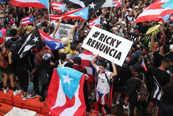 Protesters Demand Resignation Of Puerto Rico's Governor Ricardo Rossello