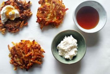 Apple-sweet potato latkes