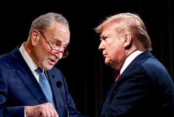 Donald Trump and Chuck Schumer