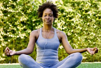 Woman meditating