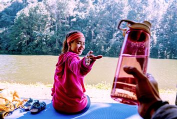 Sharing a reusable water bottle