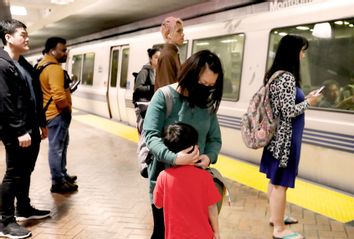 Montgomery BART station in San Francisco, California; Coronavirus; COVID-19