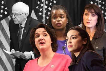 Bernie Sanders; Marie Newman; Alexandria Ocasio-Cortez; Kim Foxx; Katie Porter