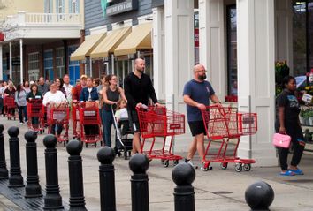 Grocery Store Line; Coronavirus