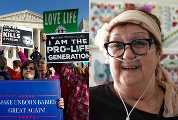 Anti-Abortion Protest; Norma McCorvey