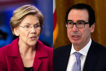 Elizabeth Warren; Steve Mnuchin