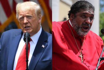 US President Donald Trump; Rev. Dr. William J. Barber II