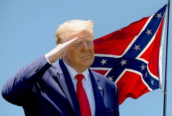 Donald Trump; the Confederate flag