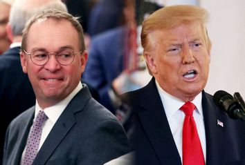 Mick Mulvaney and Donald Trump