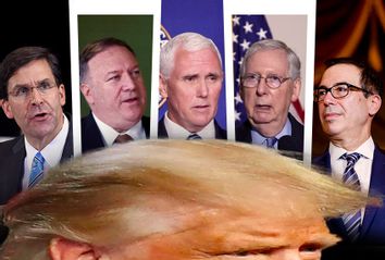 Mark Esper; Mike Pompeo; Mike Pence; Mitch McConnell; Steve Mnuchin; Donald Trump