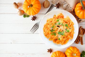 Pasta with pumpkin sauce