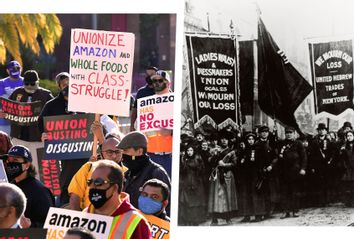 triangle shirtwaist fire demonstration; amazon labor organizing