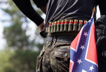 White Supremacist; Confederate flag