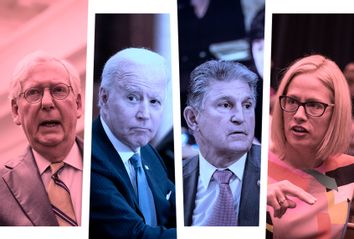 Joe Biden; Mitch McConnell; Joe Manchin; Kyrsten Sinema﻿﻿