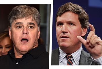 Sean Hannity, left, and Tucker Carlson