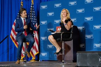 U.S. Reps. Marjorie Taylor Greene, R-Ga., and Matt Gaetz, R-Fla.