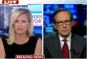 Fox News hosts Sandra Smith and Chris Wallace.