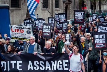 Supporters of Julian Assange