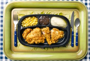 TV Dinner on Retro Tray