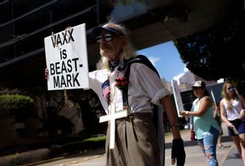 Anti-Vaccine Protester