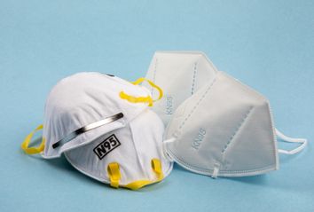 N95 respirator and KN95 respirator mask PPE for protection against COVID-19