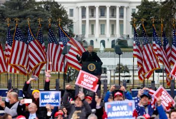 President Donald Trump speaks at the 