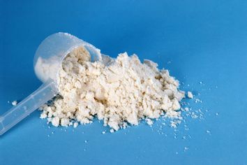 Scoop of protein powder