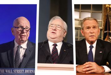 Rupert Murdock; Jerry Falwell; George W. Bush 