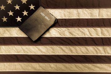 American Flag And Bible