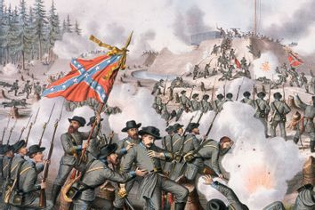 Vintage Civil War print of the Battle of Fort Sanders