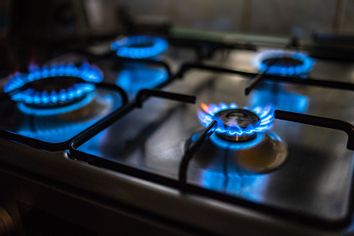 Burning Gas Stove