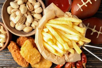 Super bowl snacks close-up