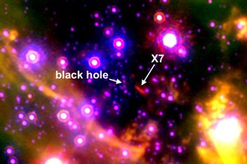 X7 location relative to the supermassive black hole