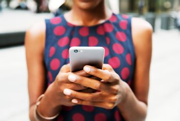 Woman using phone