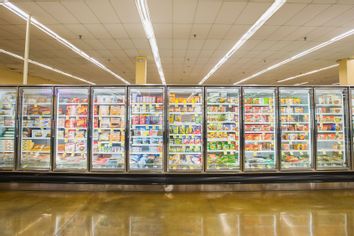 Frozen section of grocery store