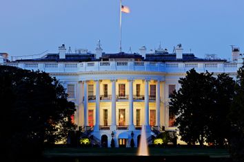 The southern facade of The White House with it’s semi-circular portico