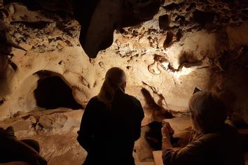 Neanderthal engravings on cave walls