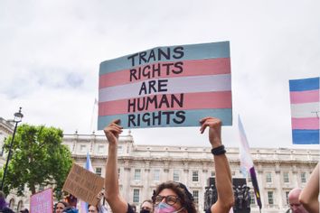 Trans Rights Are Human Rights Protest Sign
