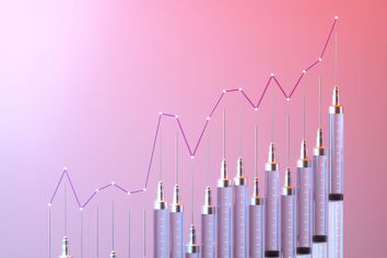 Vaccines in an upward line graph