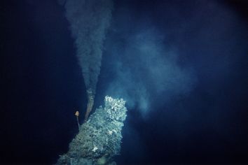 Hydrothermal Vents Black Smoker in the Pacific