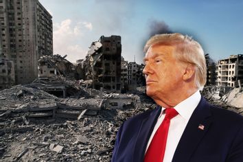 Donald Trump Gaza Bombed Buildings